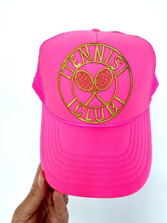Hot Pink Tennis Club Trucker