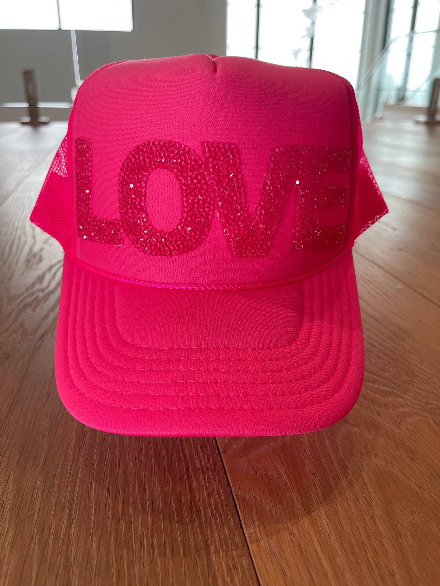 Neon Pink Love Trucker